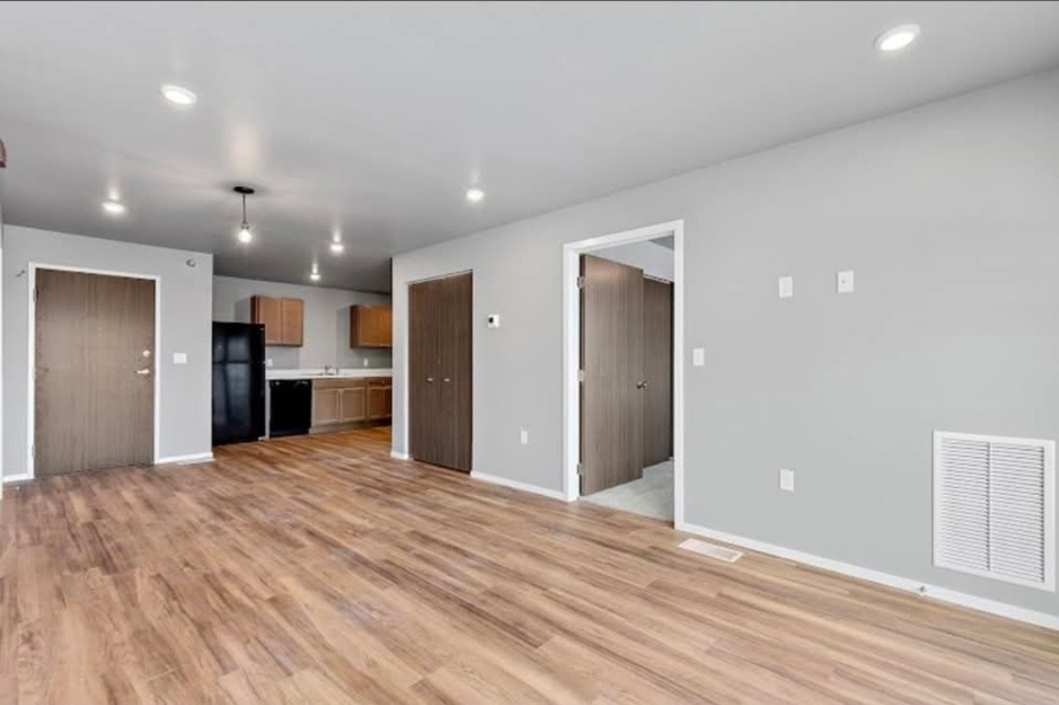 Post-construction cleaned living area